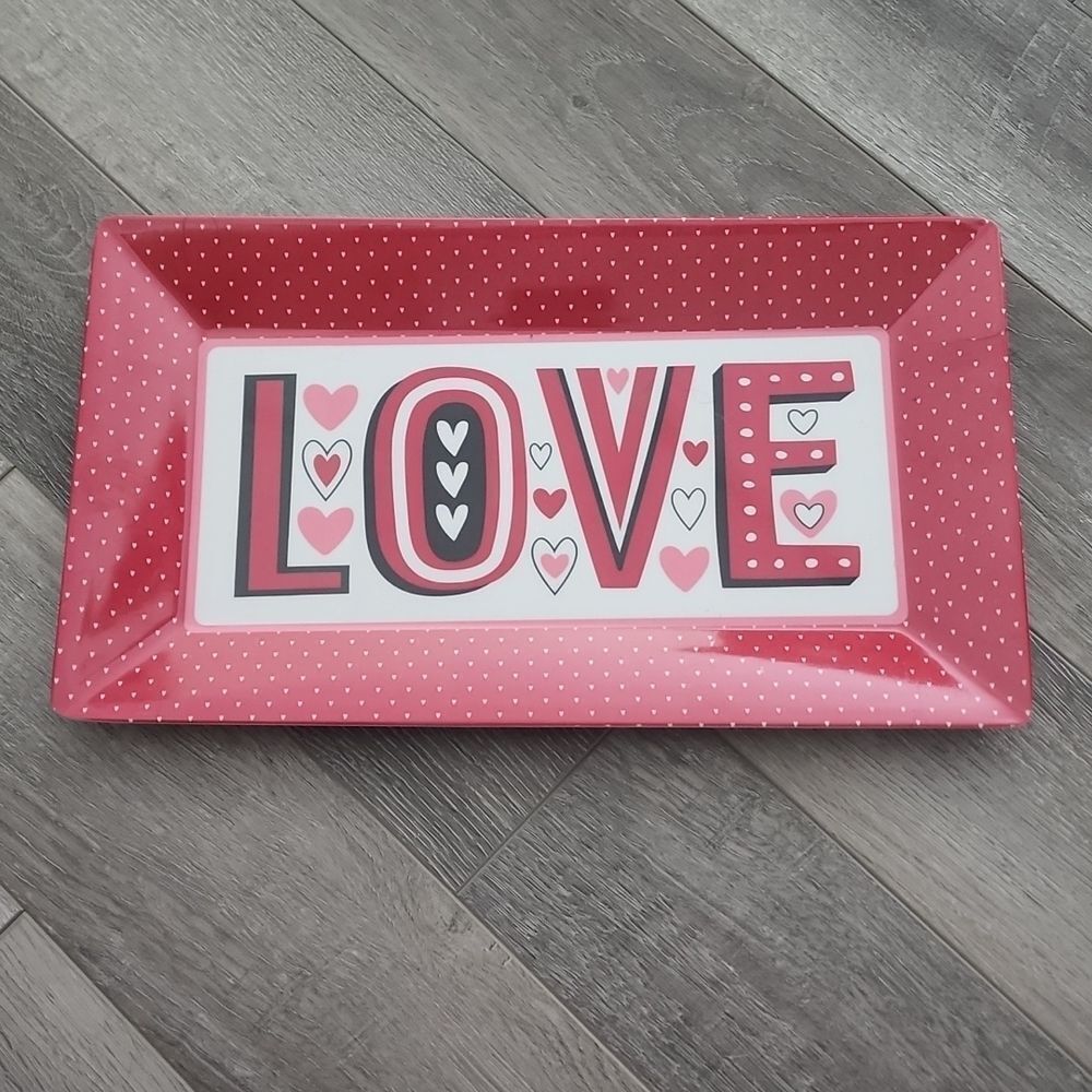 💥5/$25 SALE | BUNDLE TO SAVE | RED LOVE PARTY TRAY / PLATE / PLATTER